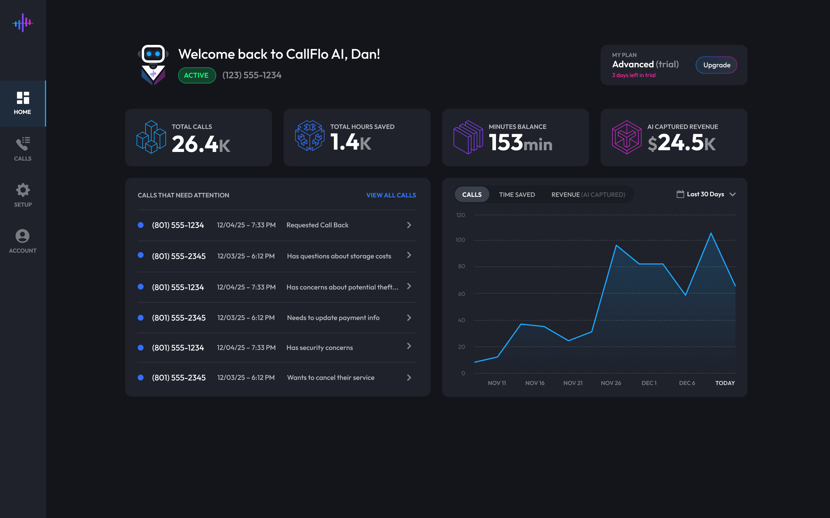 CallFlo Dashboard